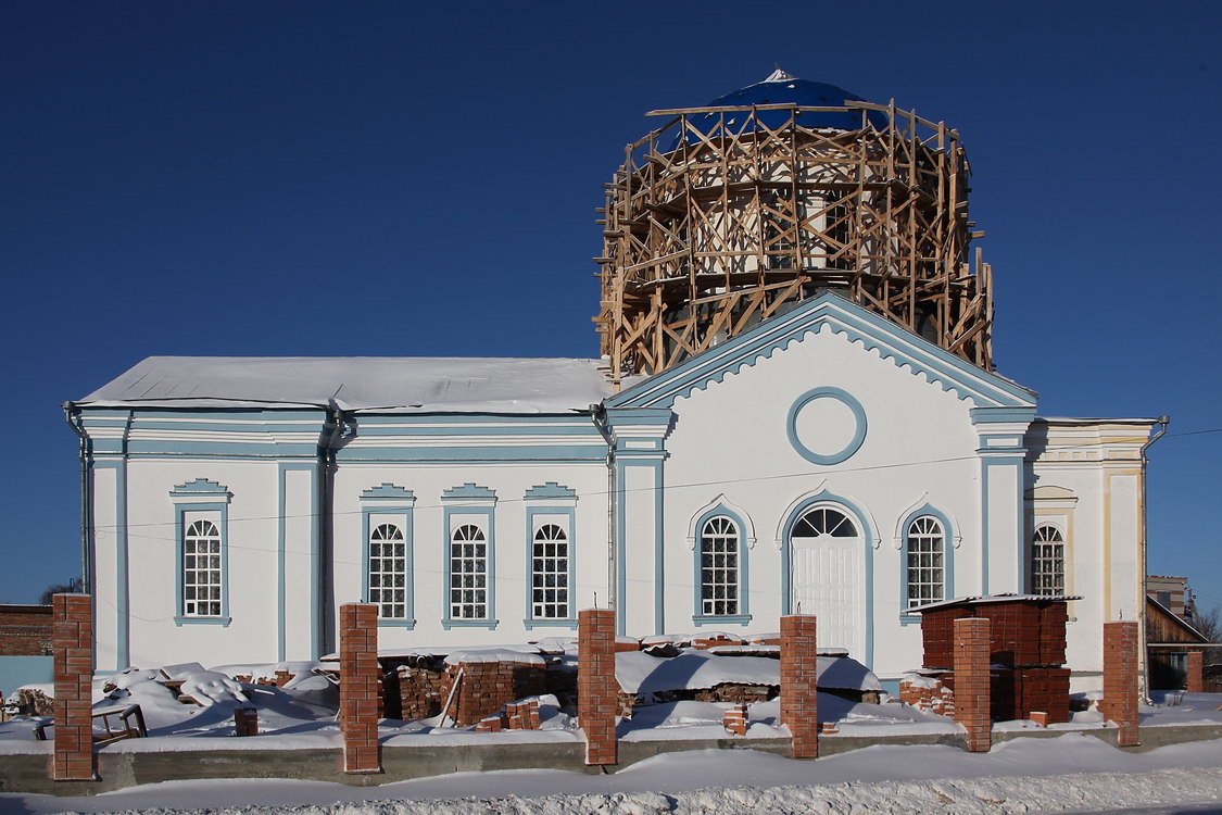 Церковь Покрова Пресвятой Богородицы, Каргаполье (Каргапольский район, Курганская область). фасады, Ремонт церкви