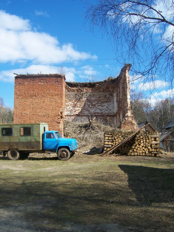 Зобнино. Церковь Успения Пресвятой Богородицы. общий вид в ландшафте