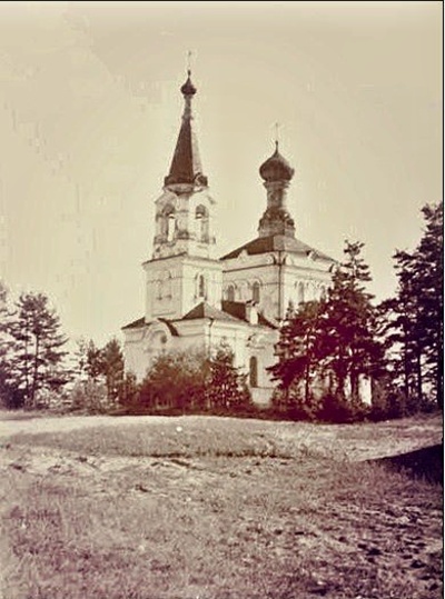 Зажупанье. Церковь Михаила Архангела. архивная фотография, Фото наала ХХ в. Из группы ВКонтакте