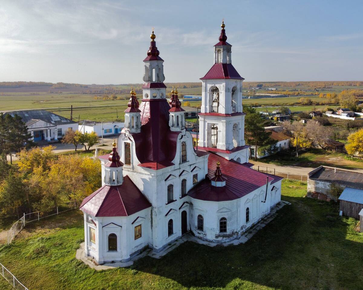 Церковь Флора и Лавра, Белоярское (Щучанский район, Курганская область). фасады, Вид с СВ