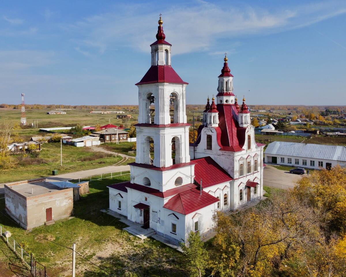Церковь Флора и Лавра, Белоярское (Щучанский район, Курганская область). фасады, Вид с ЮЗ