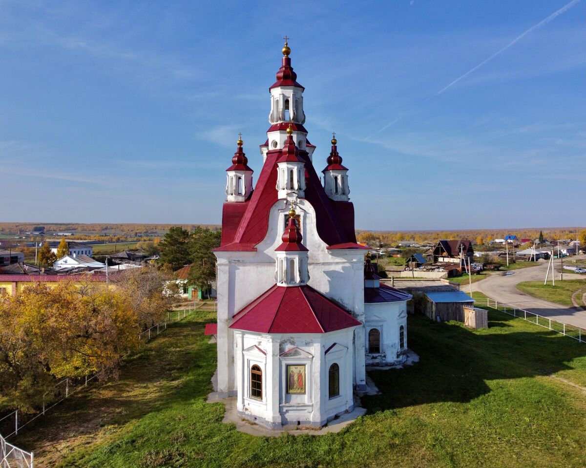 Церковь Флора и Лавра, Белоярское (Щучанский район, Курганская область). фасады, Вид с востока