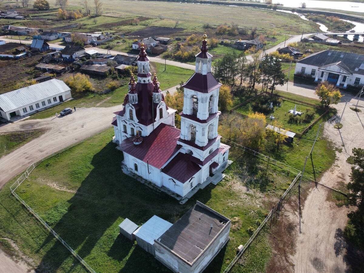 Церковь Флора и Лавра, Белоярское (Щучанский район, Курганская область). фасады, Вид с СЗ
