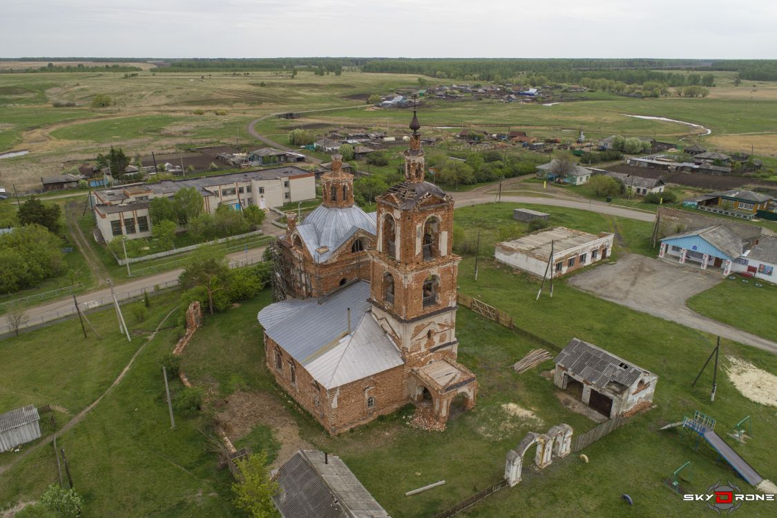 Таловка. Церковь Николая Чудотворца. общий вид в ландшафте