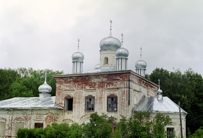 Церковь Богоявления Господня, Рябово (Лухский район, Ивановская область). общий вид в ландшафте