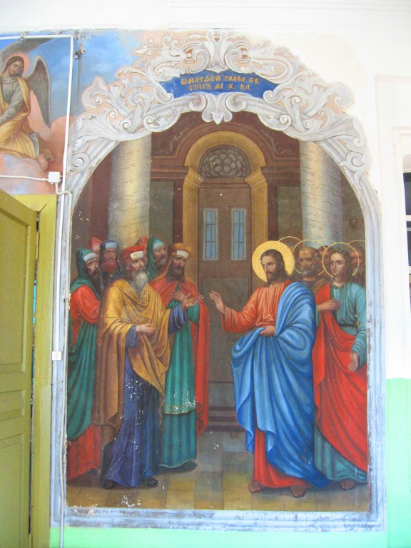 Лежнево. Церковь Троицы Живоначальной. интерьер и убранство, роспись в притворе