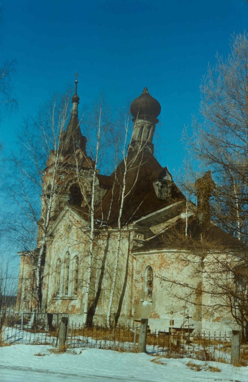 Горбасьево. Церковь Грузинской иконы Божией Матери. фасады, 1994