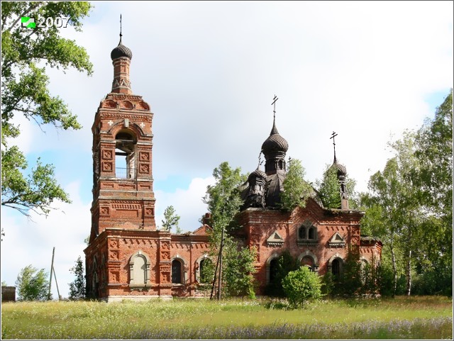 Корзино. Церковь Казанской иконы Божией Матери. фасады, Вид с юга