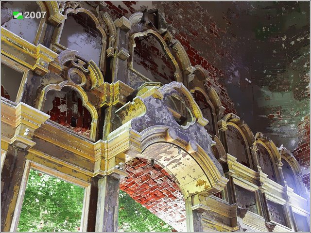 Церковь Казанской иконы Божией Матери, Корзино (Савинский район, Ивановская область). интерьер и убранство, Фотография позволяет оценить объёмное (3D) решение иконостаста