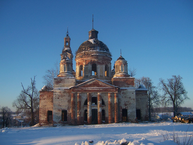 Болотново. Церковь Николая Чудотворца. общий вид в ландшафте