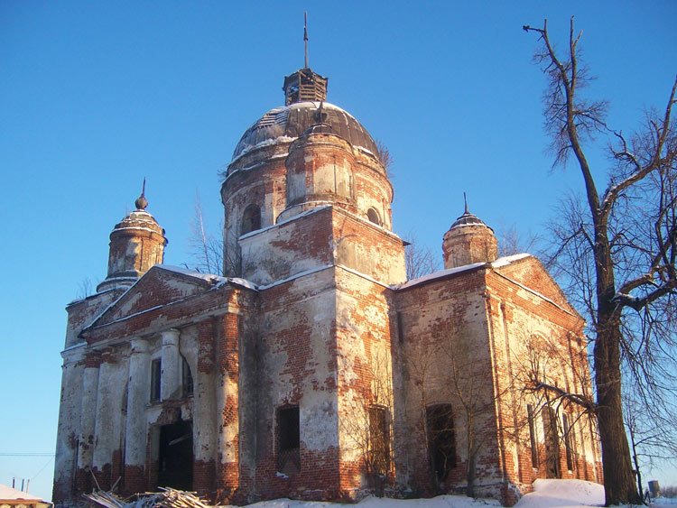Болотново. Церковь Николая Чудотворца. общий вид в ландшафте