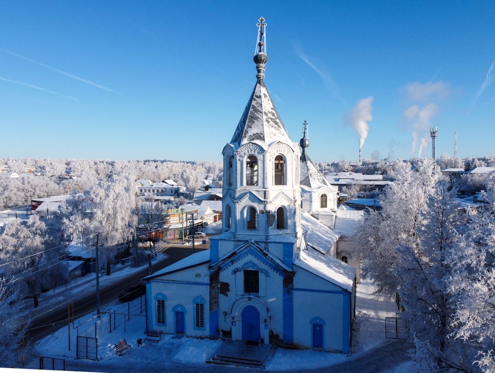 Княгинино. Церковь Успения Пресвятой Богородицы. общий вид в ландшафте