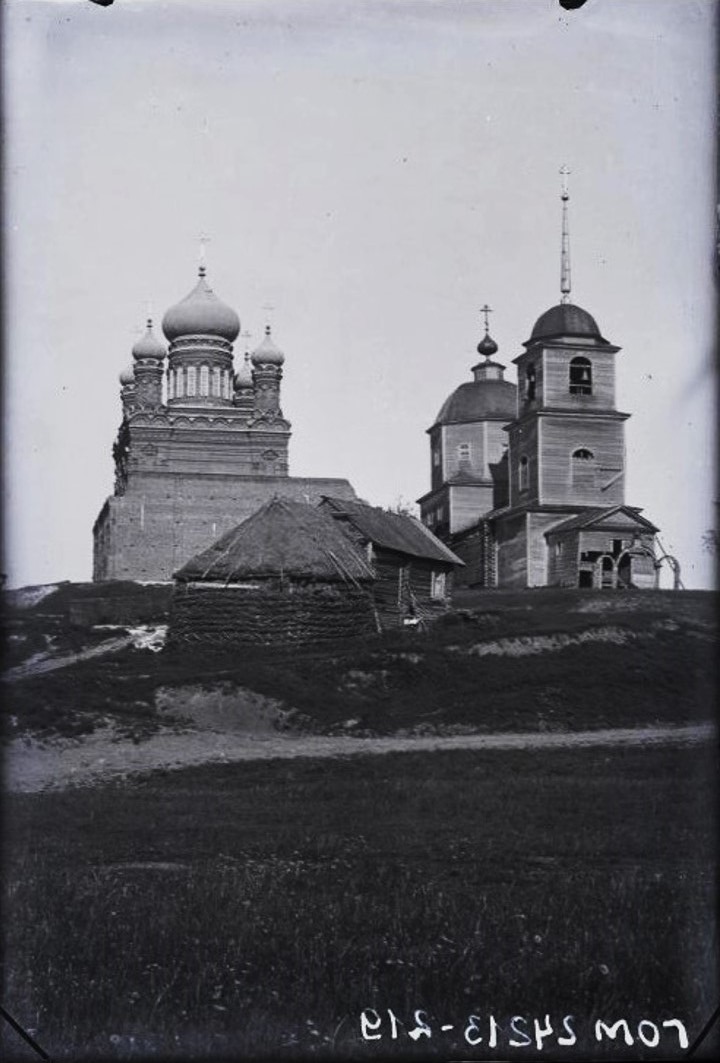 Церковь Владимирской иконы Божией Матери, Никольское (Лысковский район, Нижегородская область). архивная фотография, Фото 1932 г. из фондов Нижегородского музея-заповедника. (ГК № 55275152)
