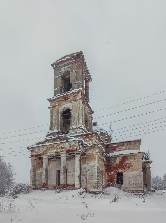 Церковь Троицы Живоначальной, Микшино (Лихославльский район, Тверская область). фасады, Вид с запада