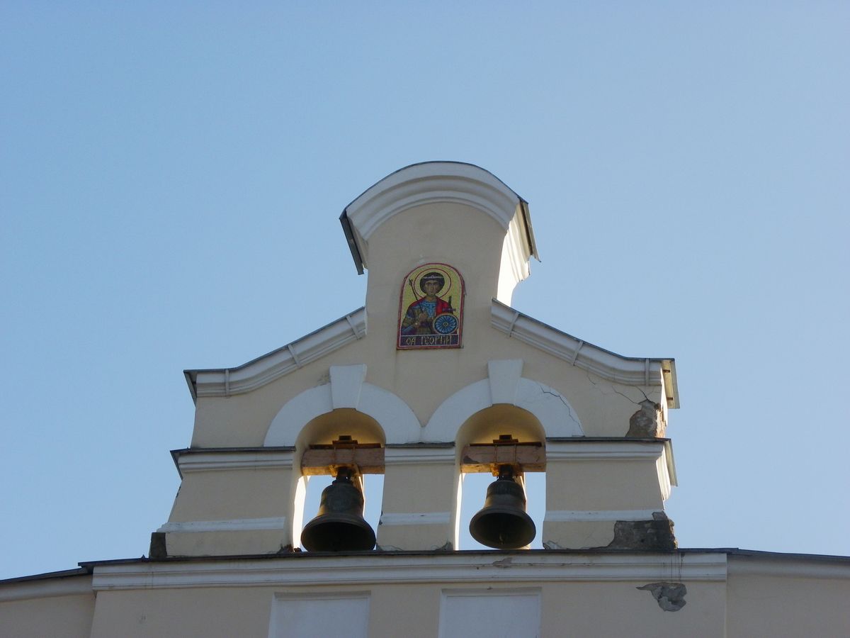 Звонница, архитектурные детали. Церковь Николая Чудотворца при военном госпитале, Пушкин (София) (Санкт-Петербург, Пушкинский район, г. Санкт-Петербург)