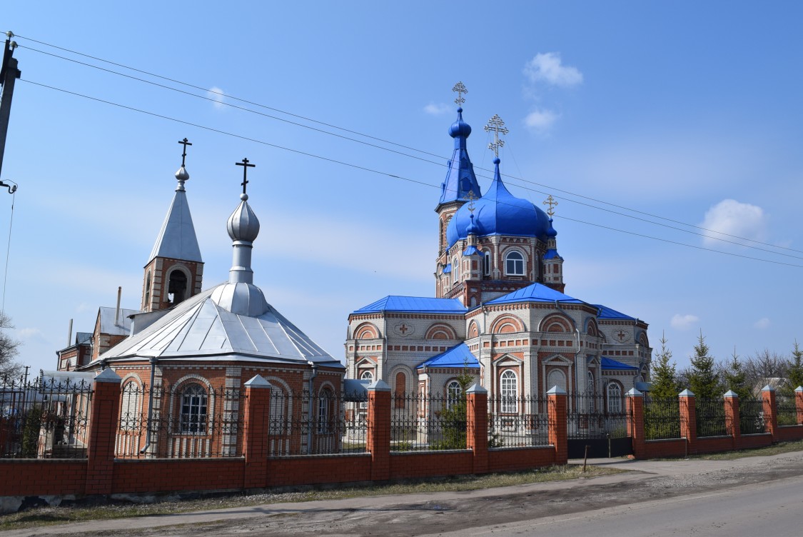Церковь Казанской иконы Божией Матери, Каменка (Каменский район, Воронежская область). общий вид в ландшафте