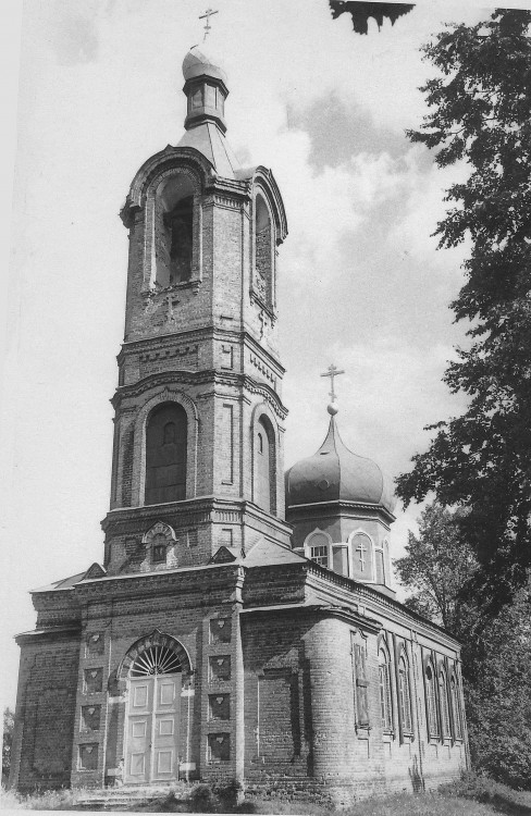 Церковь Покрова Пресвятой Богородицы, Селезнёво (Клепиковский район, Рязанская область). фасады, до ремонта купол был изящнее