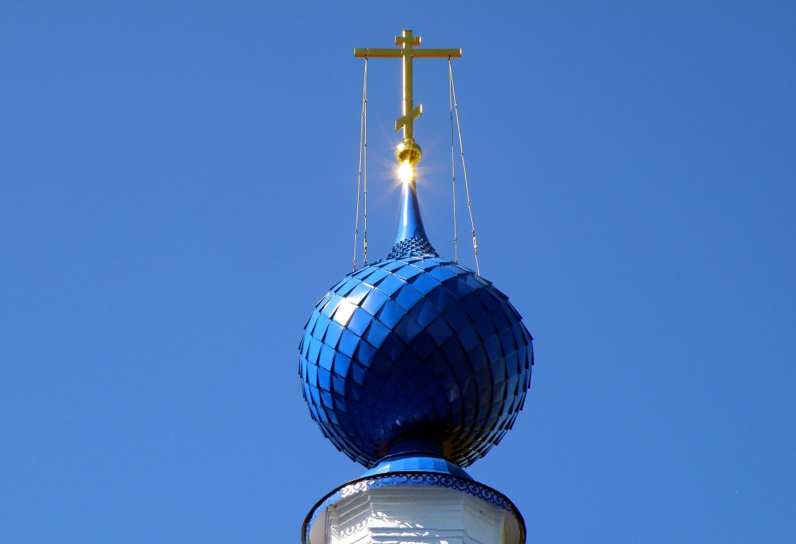 Церковь Казанской иконы Божией Матери, Тименка (Палехский район, Ивановская область). архитектурные детали, центральная глава и крест