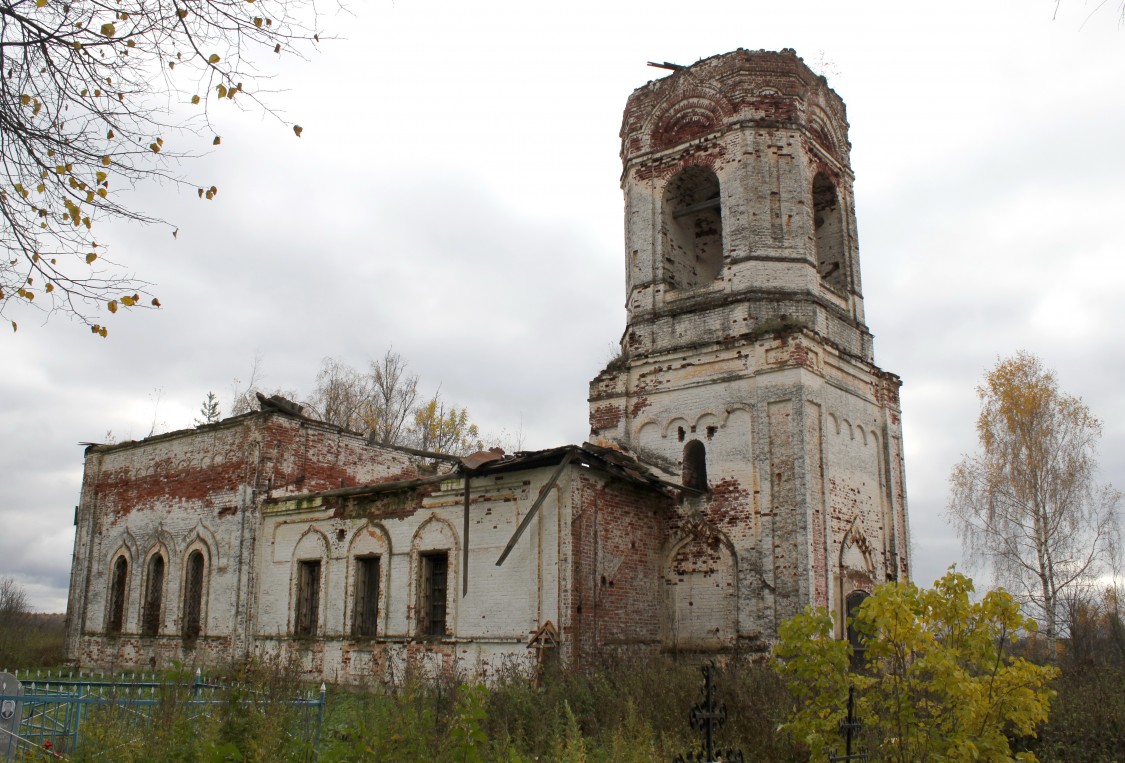 Смолино. Церковь Михаила Архангела. фасады, Вид с северо-запада