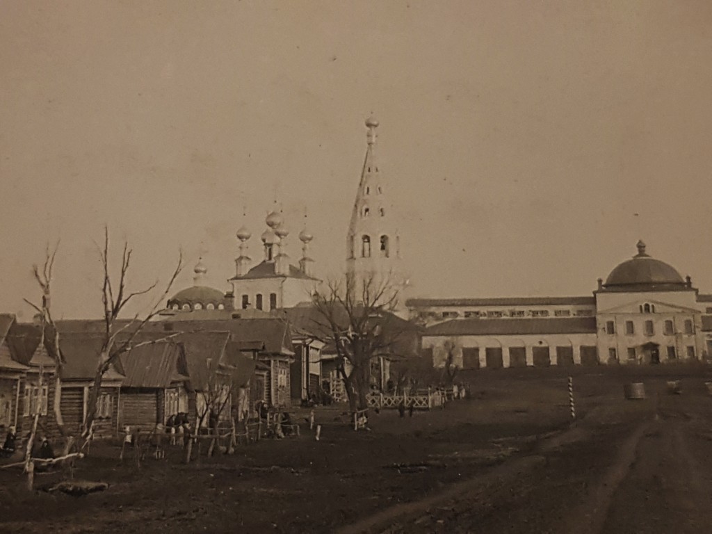 Колокольня церкви Троицы Живоначальной, Аньково (Ильинский район, Ивановская область). архивная фотография, Тиражная почтовая открытка 1900-х годов