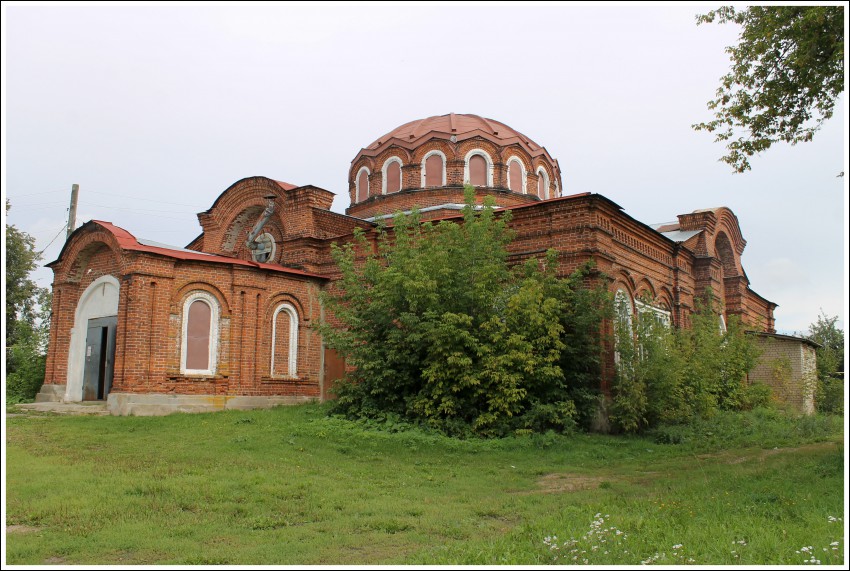 Церковь Казанской иконы Божией Матери, Аньково (Ильинский район, Ивановская область). общий вид в ландшафте