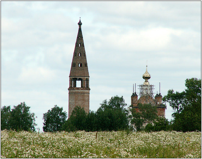 Церковь Иоанна Предтечи, Шухомош (Фурмановский район, Ивановская область). общий вид в ландшафте