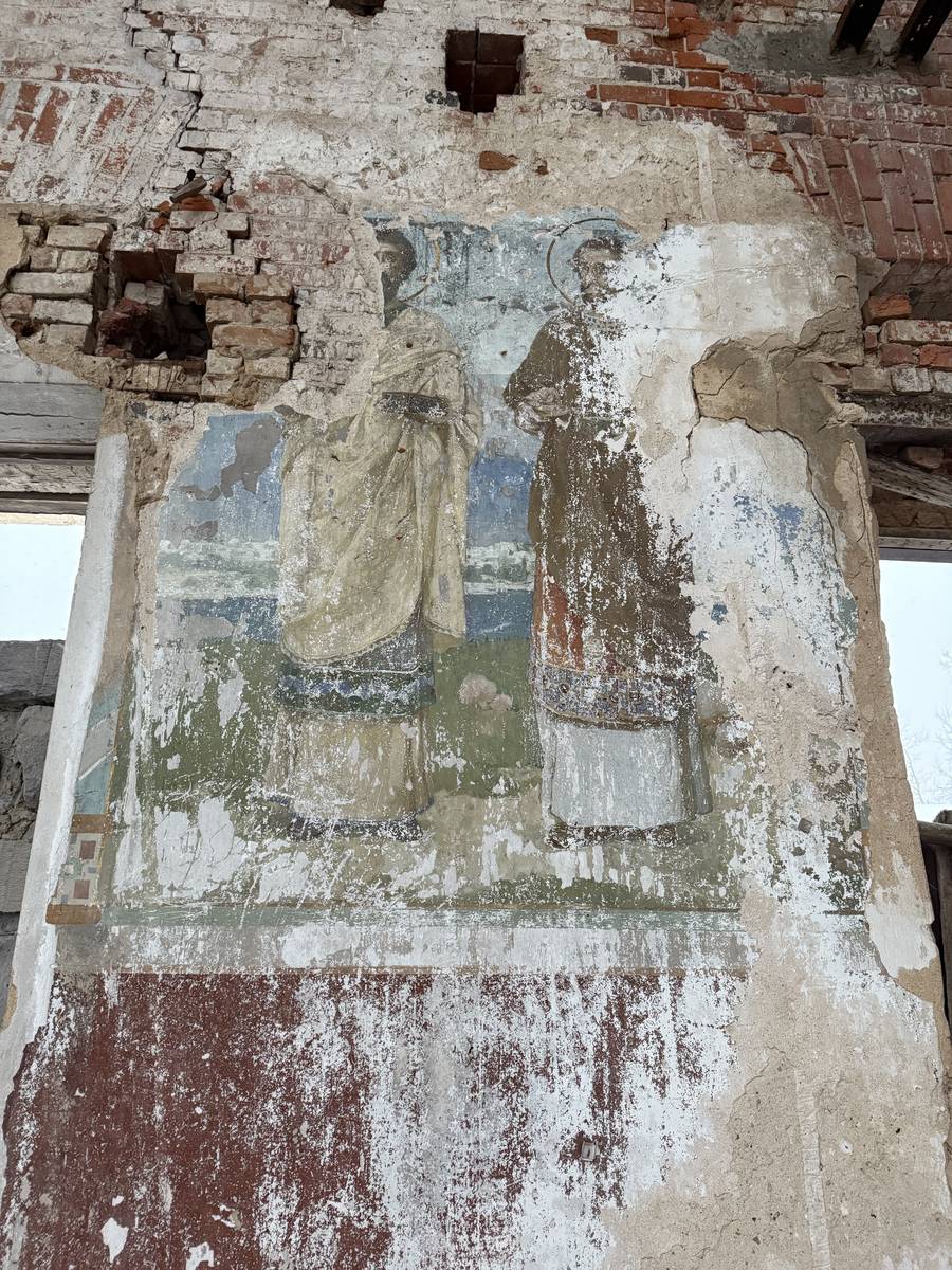 Церковь Иоанна Богослова, Богословское (Ясногорский район, Тульская область). интерьер и убранство, Фреска в приделе св. князя Владимира (южная стена)