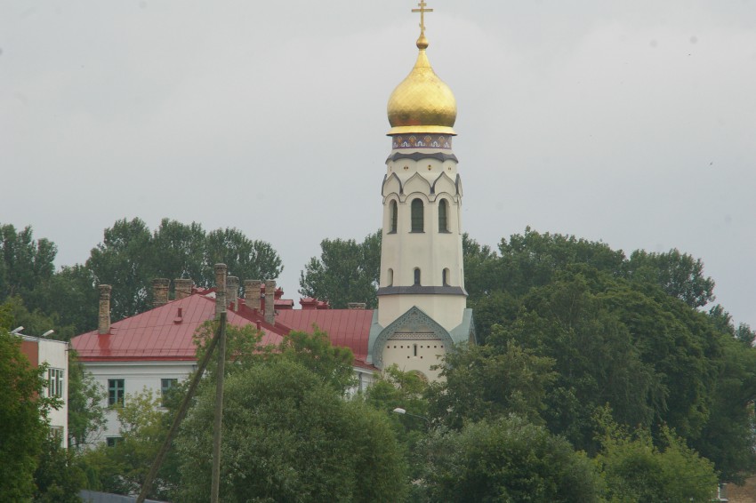 Моленная Успения Пресвятой Богородицы Гребенщиковской старообрядческой общины, Рига (Рига, город, Латвия). общий вид в ландшафте, Колокольня.