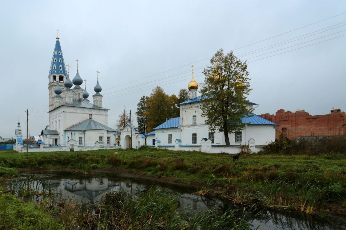 Казанский мужской монастырь, Кузнецово (Шуйский район, Ивановская область). фасады, общий вид в ландшафте