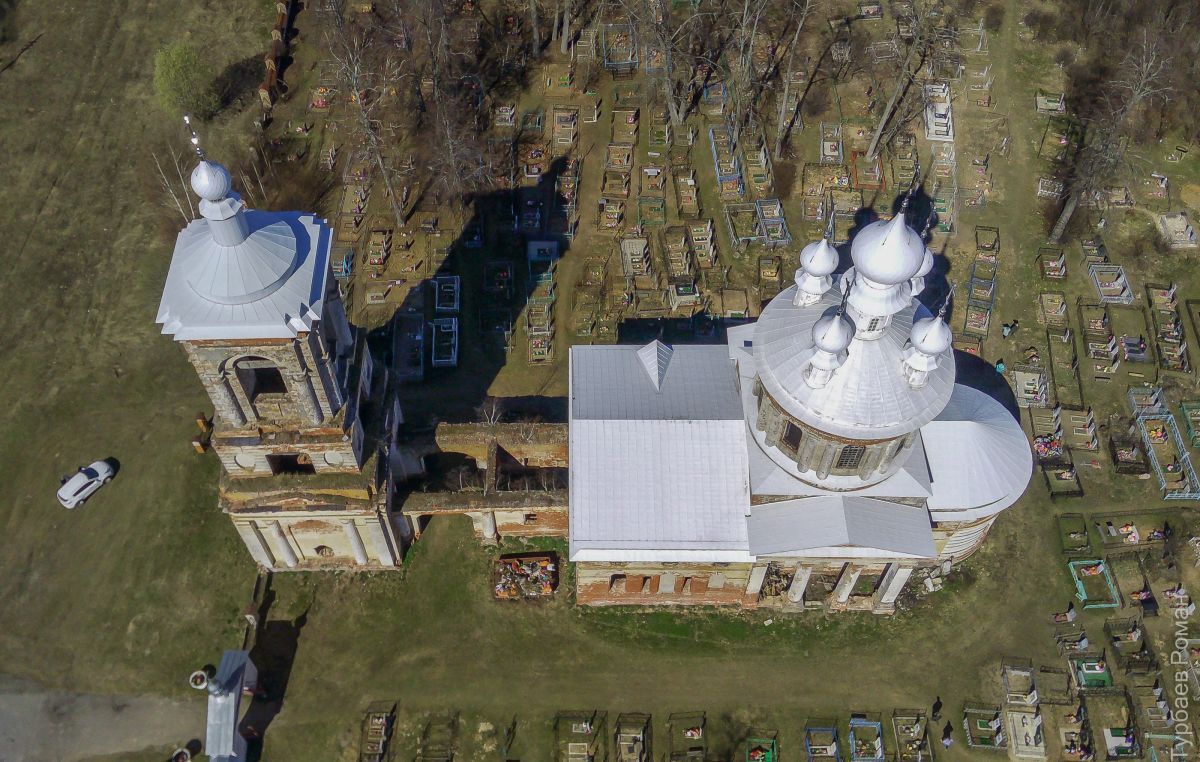 Васильевское. Церковь Успения Пресвятой Богородицы. фасады, Вид с юга