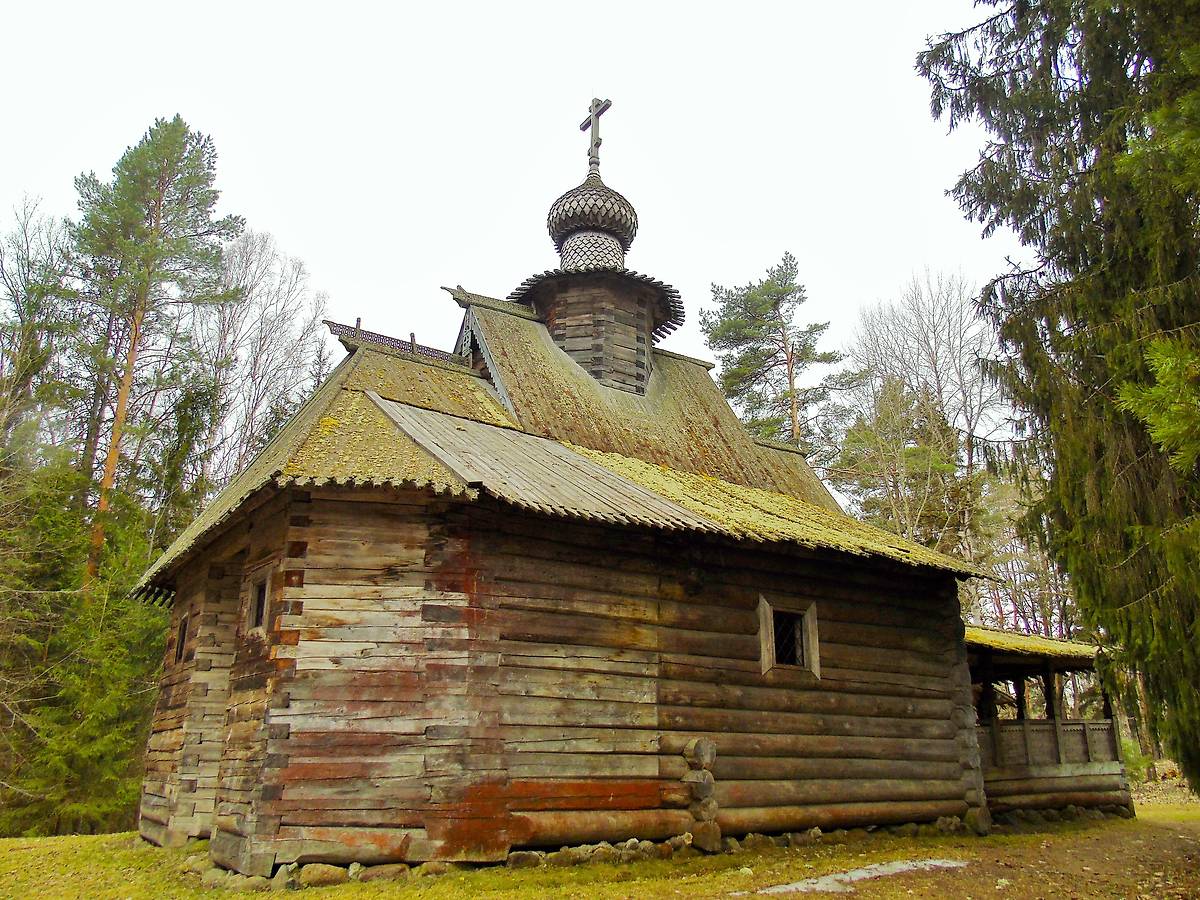 фасады. Музей деревянного зодчества. Церковь иконы Божией Матери "Знамение" из села Пылёво, Василёво (Торжокский район и г. Торжок, Тверская область)