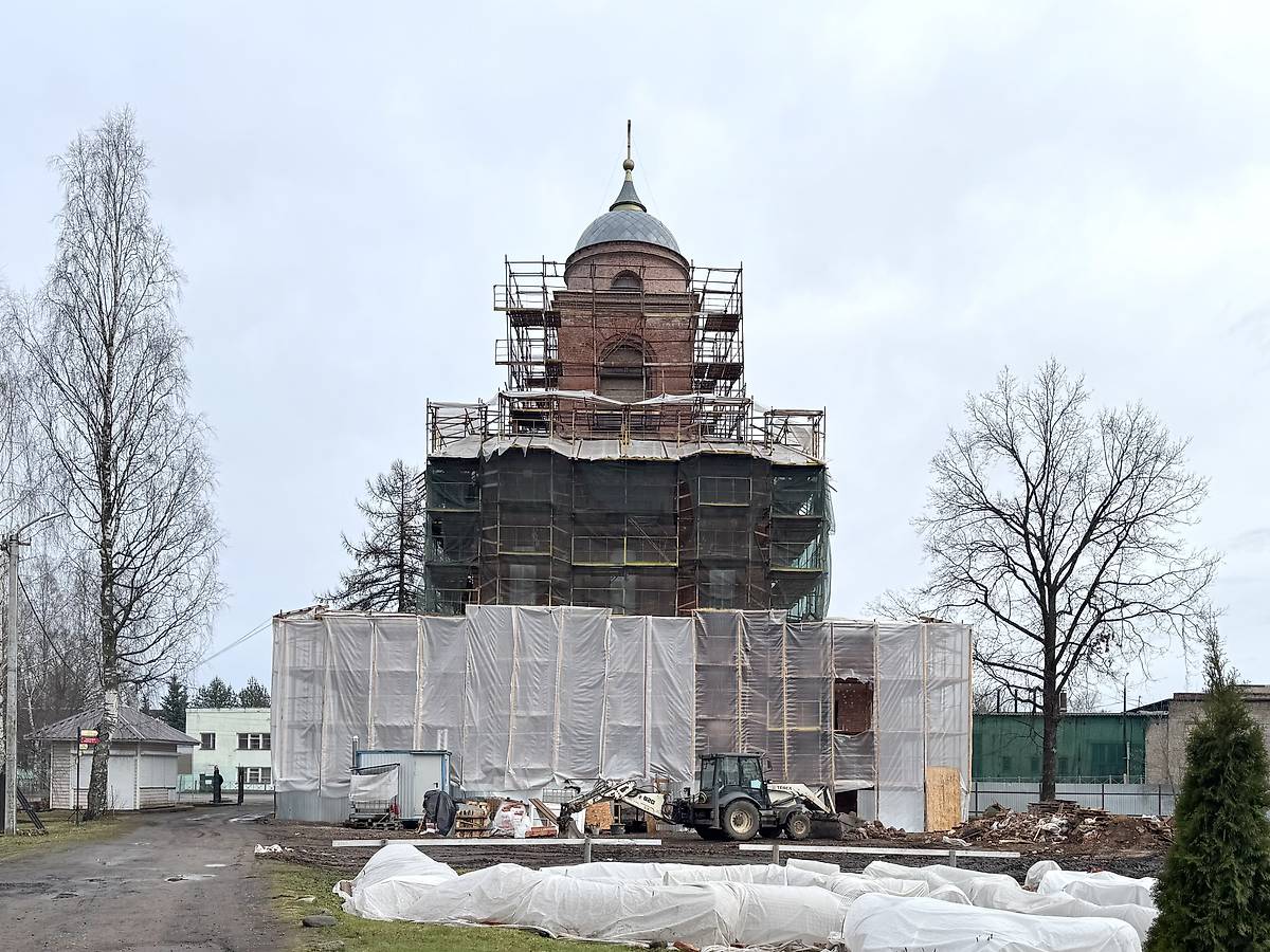 Реставрация, документальные фотографии. Введенский монастырь. Церковь Екатерины и Августы, Тихвин (Тихвинский район, Ленинградская область)