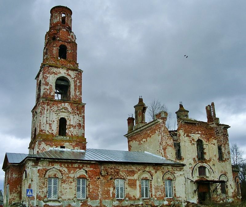 Церковь Вознесения Господня, Теряево (Волоколамский городской округ, Московская область). фасады, южный фасад
