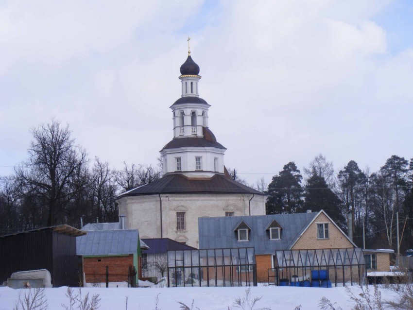 Полтево. Церковь Николая Чудотворца. общий вид в ландшафте