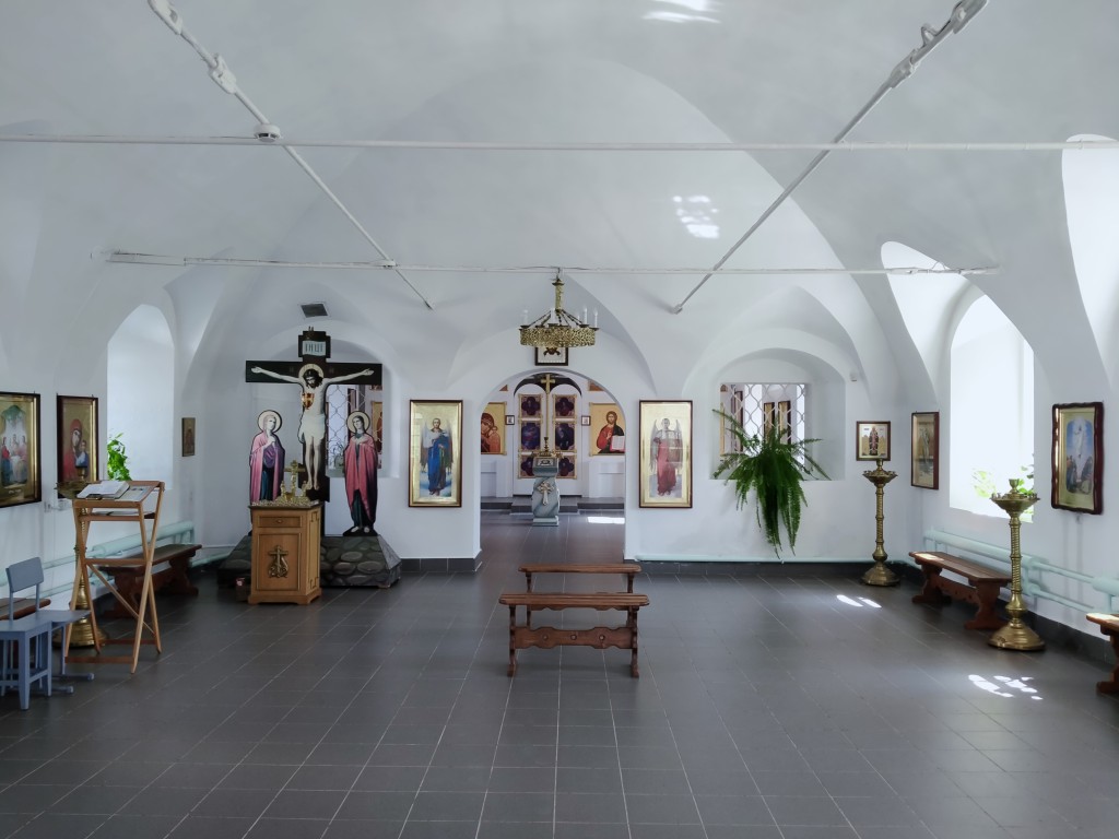 Коряжемский Николаевский монастырь. Церковь Спаса Нерукотворного Образа, Коряжма (Коряжма, город, Архангельская область). интерьер и убранство, общий вид интерьера