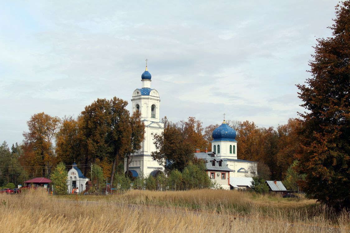 Церковь Рождества Пресвятой Богородицы, Нестерово (Орехово-Зуевский городской округ, Московская область). общий вид в ландшафте