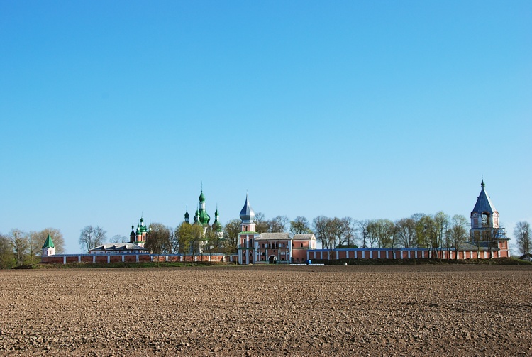 Троицкий Густынский монастырь, Густыня (Прилуцкий район, Украина, Черниговская область). общий вид в ландшафте