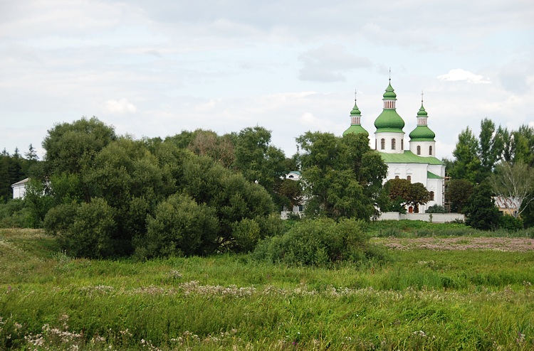 Даневка. Георгиевский монастырь. общий вид в ландшафте