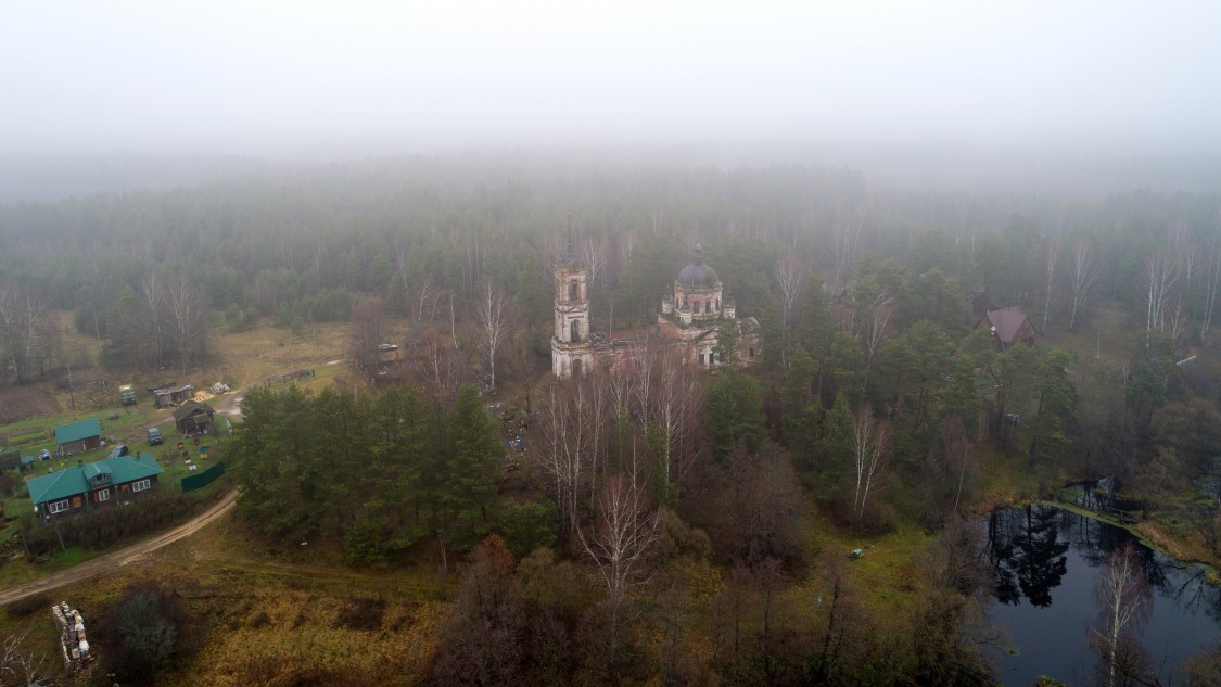 Церковь Воскресения Христова, Воскресенское Новое (Лухский район, Ивановская область). общий вид в ландшафте