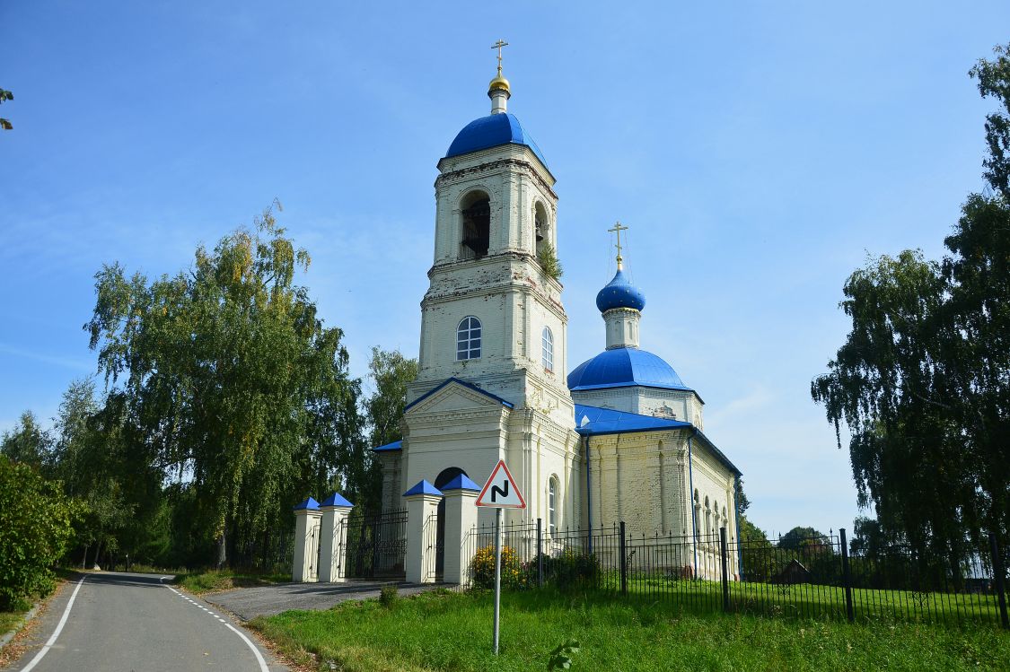Церковь Преображения Господня, Спас-Дощатый (Зарайский городской округ, Московская область). общий вид в ландшафте