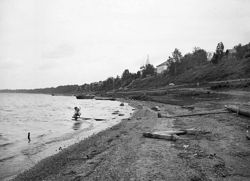 Решма. Макариев Решемский монастырь. архивная фотография, Фото 1894г. Вид на Христорождественский храм слободы Решма. Из Альбома 