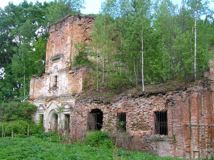 Церковь Николая Чудотворца, Никольское (Малоярославецкий район, Калужская область). фасады, Общий вид храма с северной стороны