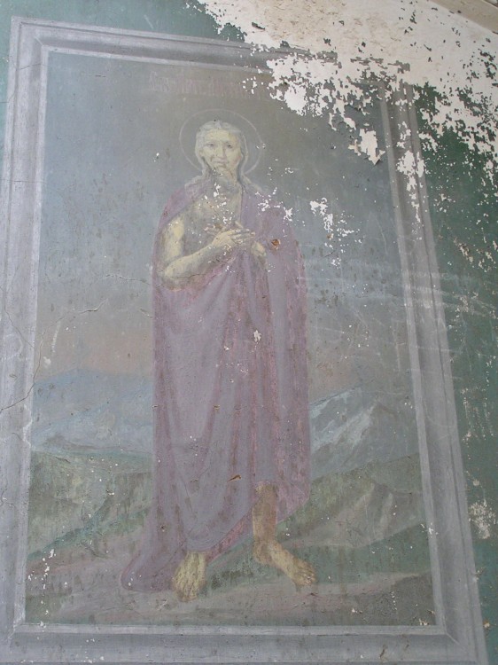 Церковь Николая Чудотворца, Никольское (Малоярославецкий район, Калужская область). интерьер и убранство, фрагмент росписи Никольского храма.
Прп. Мария Египетская (?)