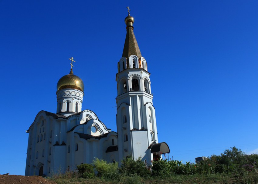 Церковь Татианы при Самарском университете, Самара (Самара, город, Самарская область). общий вид в ландшафте, Вид с северо-запада, от улицы Ново-Садовой