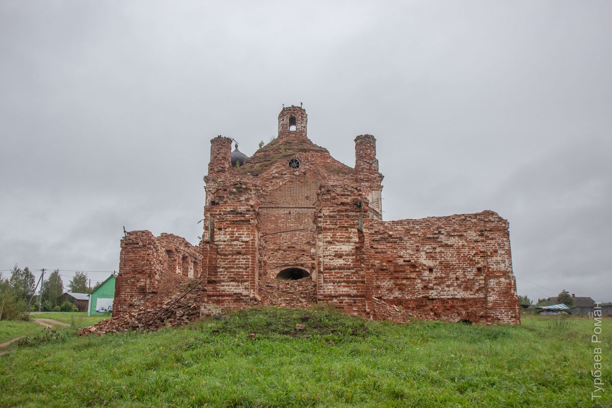 Церковь Спаса Нерукотворного Образа, Анхимово (Вытегорский район, Вологодская область). фасады, Вид с запада