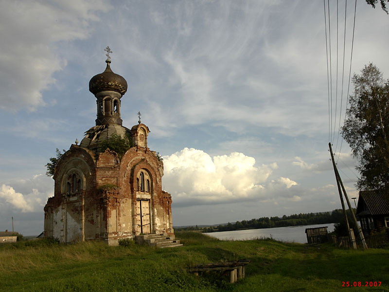Церковь Всех Святых, Анхимово (Вытегорский район, Вологодская область). общий вид в ландшафте