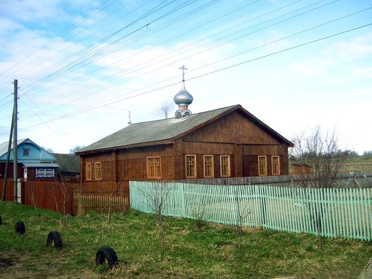 Соболево. Церковь Воскресения Христова. общий вид в ландшафте