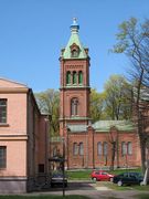 Церковь Всех Святых, Колокольня с трапезной (первый этап строительства). Вид с юга<br>, Рига, Рига, город, Латвия