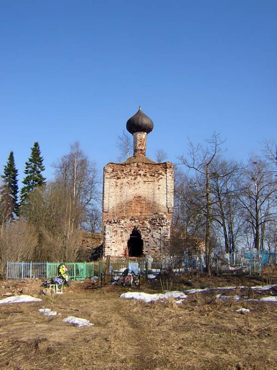 Лохта. Церковь Введения во храм Пресвятой Богородицы. общий вид в ландшафте