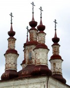 Церковь Воскресения Христова, пятиглавие, вид с северо-востока, Варницы, Тотемский район, Вологодская область